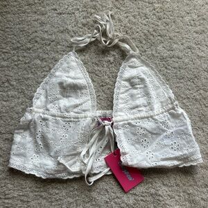 Edikted White Eyelet Lace Top